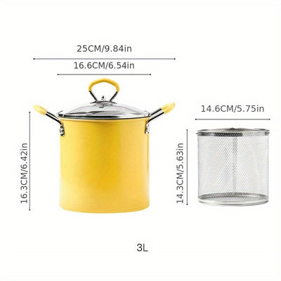 Freidora Tempura, Freidora pequeña para el hogar, Freidora de hierro fino sin recubrimiento, Cocina de inducción Estufa de gas Universal