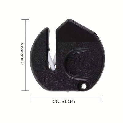 Conjunto de 2 Afiladores Portátiles Negros - Herramienta Compacta para Pulir Cuchillas Cerámicas, Mini Afiladores de Plástico para Cocina y Viaje