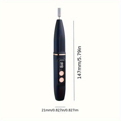 Kit de Taladro Eléctrico para Uñas Recargable USB - Cortaúñas Portátil y Pulidor, Incluye Limas y Empujadores Keratinum, Ideal para Uso en Salones o Hogar, Herramientas para Corte y Pulido de Uñas