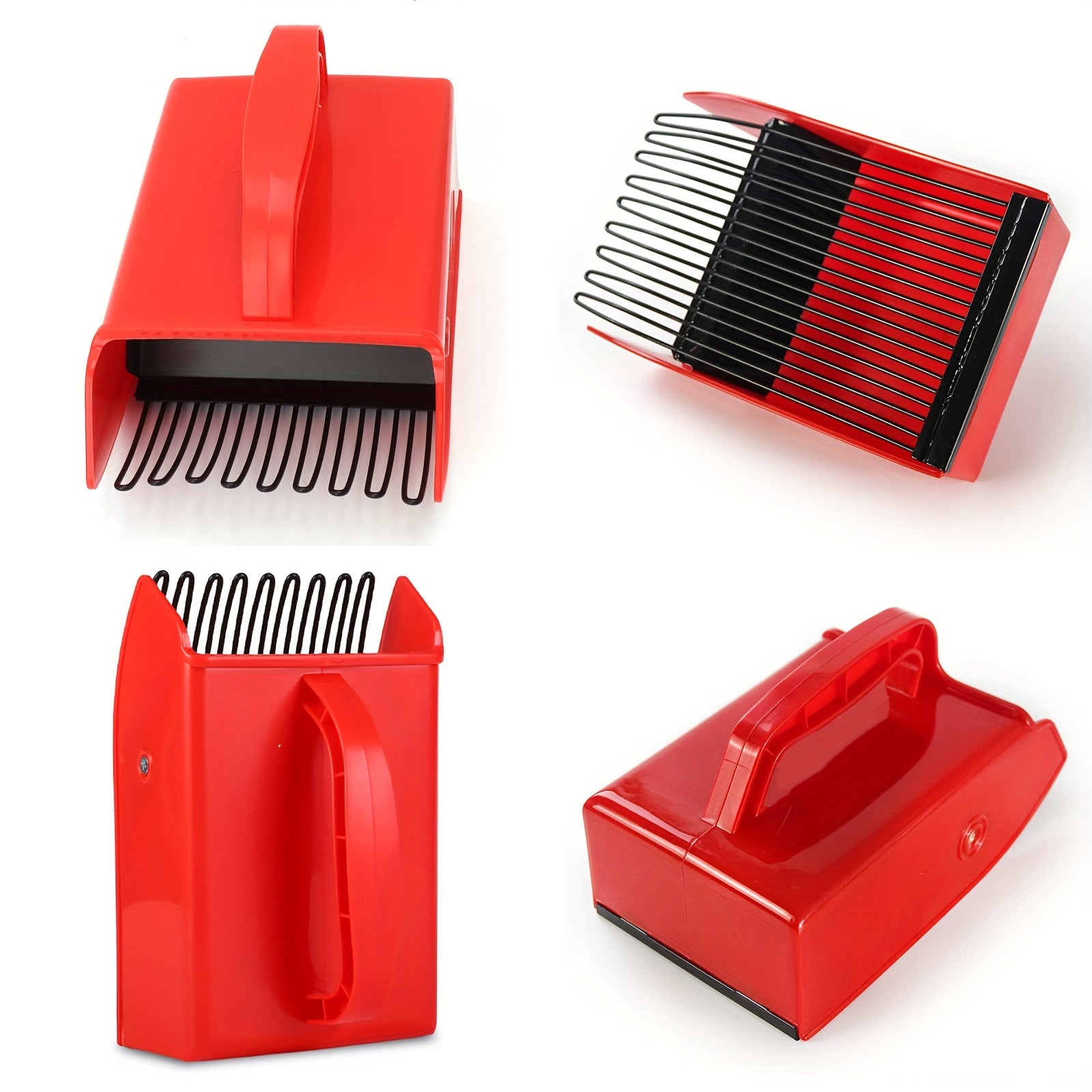Recolector de arándanos metálico rojo - No necesita batería, perfecto para cosechar arándanos, moras, fresas, saúcos, grosellas, escaramujos y más, herramienta de cosecha de frutas | Mango ergonómico | Construcción duradera, herramienta de recolección de