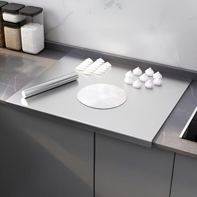 Tablero de corte de acero inoxidable con borde, tablero de hornear de alta resistencia para carnes, verduras y pan, fácil de limpiar.