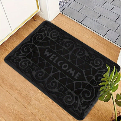 Alfombra de entrada de poliéster, 1 unidad, lavable a máquina, decoración para el hogar, uso en interiores