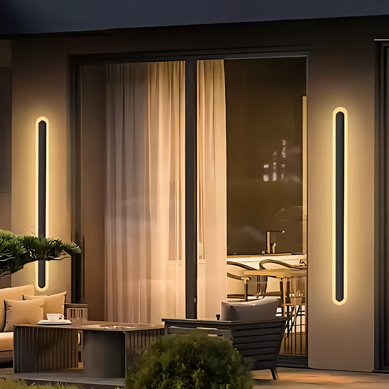 1pc Luz de Pared LED Lineal Moderna - Extra Larga 40.01/59.99/79.98/100.0 cm, Diseño Minimalista en Metal Mate , Iluminación Interior/Exterior para Sala, Entrada, Patio u Oficina - Diseño Lineal Eficiente Energéticamente, Acabado Premium, Construcción Du