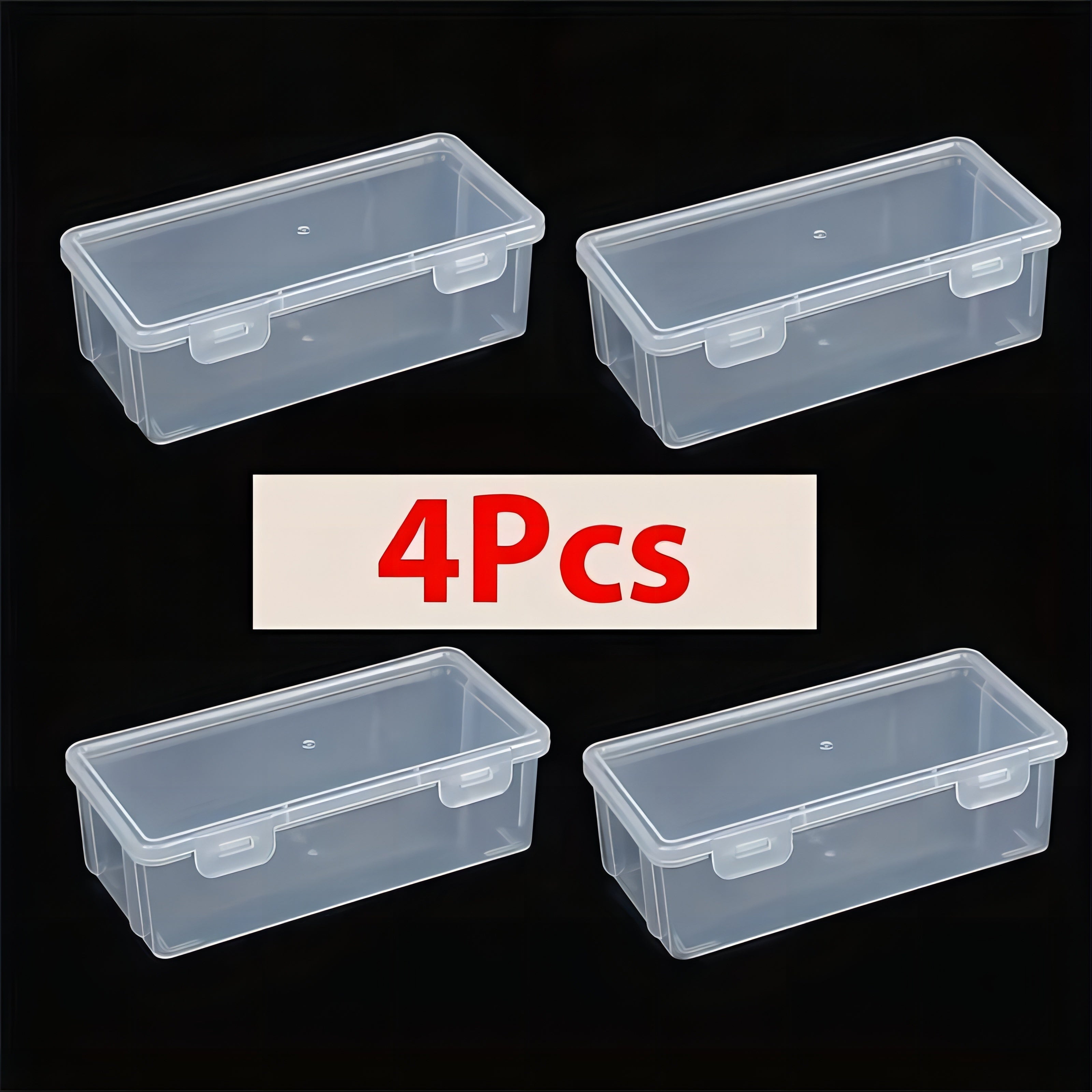 4 piezas de caja de lápices de gran capacidad, caja vacía de almacenamiento de crayones de óleo transparente-Cubierta de plástico de plomo de color Organizador de papelería Caja de almacenamiento de marcadores de acuarela