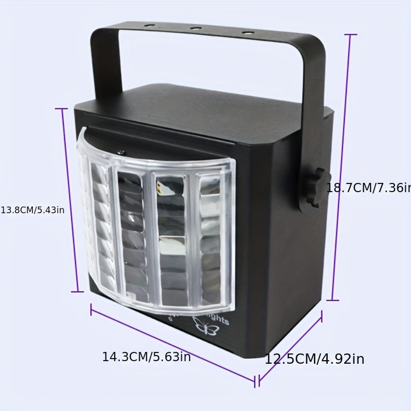 Láser inteligente portátil mini mariposa con cambio de color RGB, proyección multicolor para decoración ambiental, lámpara proyector para discoteca con control de sonido y modo automático, patrones ajustables, ideal para fiestas, espectáculos en vivo, ba