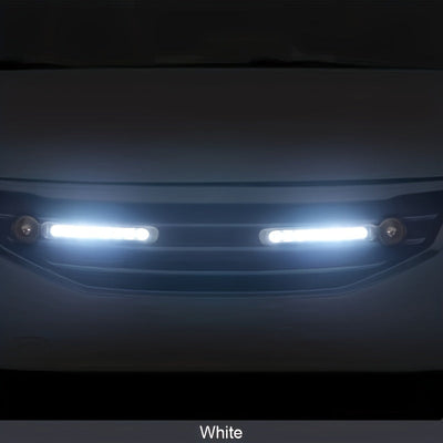 2 piezas de decoración de luz LED para coche] 2 piezas de decoración de viento para coche Exterior con luz LED auxiliar de iluminación de ventilador de luz auxiliar de iluminación Lámpara decorativa, sin batería