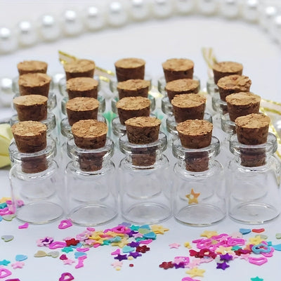 50/100pcs por Bolsa Mini Botella de Vidrio DIY Exquisita Tapón de Corcho Deseos de Deriva Tarro Lindo Botella Pequeña 1ml 13*18mm