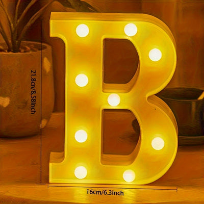 Letrero luminoso LED de 8.6" con 26 letras y 10 números, decoración brillante con batería para bodas, cumpleaños, fiestas, bares, graduaciones, Halloween, Navidad - blanco cálido, plástico, sin baterías incluidas, decoración para eventos | decoración mod
