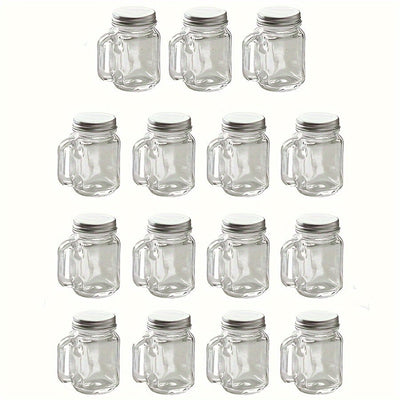 10/15/20 piezas, 40 ml/3,5 oz, botella de dispensación de líquido de café sellada con asa, taza de extracción de líquido concentrado, mini frasco sellado, frasco de vidrio pequeño es fácil de llevar y multiusos.