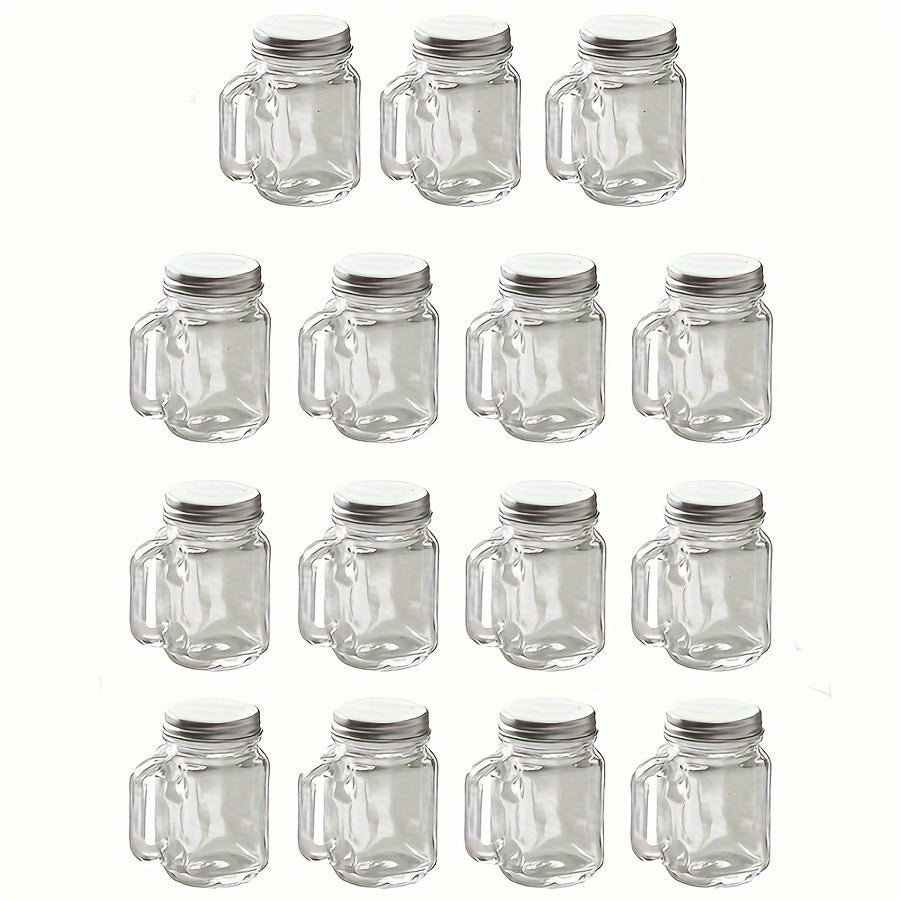 10/15/20 piezas, 40 ml/3,5 oz, botella de dispensación de líquido de café sellada con asa, taza de extracción de líquido concentrado, mini frasco sellado, frasco de vidrio pequeño es fácil de llevar y multiusos.