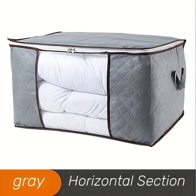 1 Unidad, Bolsa De Almacenamiento De Ropa, De Poliéster, Con Asas, Ventana Transparente, Gran Capacidad, Para Ropa Y Edredones, Organizador De Armario, Ahorro De Espacio Para El Hogar, Dormitorio, Dormitorio