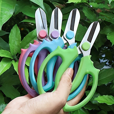 1pc Tijeras de jardín de acero inoxidable de estilo clásico, cuchilla ancha, manual, sin necesidad de energía, para arreglos florales y poda - Herramienta de jardinería para el hogar