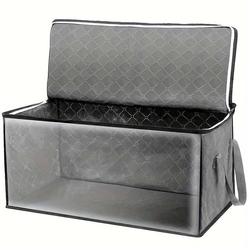 1 Pieza, Bolsa De Almacenamiento Con Cremallera, De Gran Capacidad, Organizador De Ropa, Versátil, Con Asa, Contenedor A Prueba De Polvo Para Armario