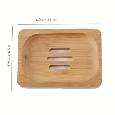 1 charola de bambú creativa para jabón, caja escurridora para almacenamiento y organización en el baño