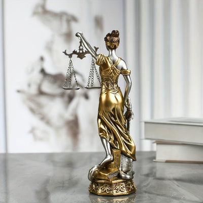 Estatua de Justicia de Resina: Decoración para el Hogar de Fairness y Equilibrio - Adecuada para Uso en Interiores y Exteriores - Regalo para Navidad, Día de la Independencia y Día de la Libertad - Marca KalyZ@rts