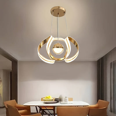 1 pieza de moderno candelabro LED con luz que cambia de color tri-color, acabado de metal pulido, montaje semi-inclinado, dirección de luz ascendente y descendente, hardware de instalación incluido, para bar, hotel, restaurante - opciones doradas/platead