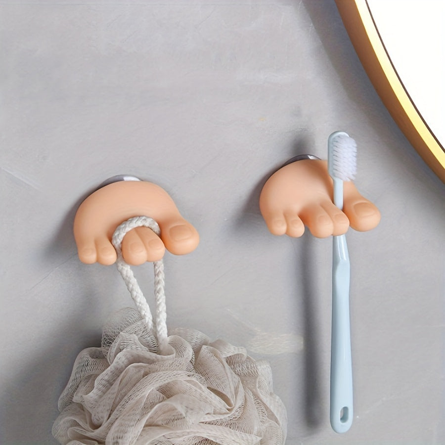 Soporte para Cepillo de Dientes 1pc, Ventosa Divertida para Cepillos, Estante de Almacenamiento para Decoración de Baño, Pequeño Clip