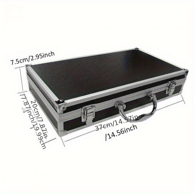 Conjunto de micrófono de tarjeta de sonido, estuche de aluminio, micrófono inalámbrico universal, bolsa portátil, maleta de carcasa dura, accesorios de mezclador.