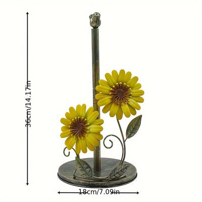 Un Porta-Paños con Diseño de Girasol, una Estilosa y Robusta Caja de Almacenamiento de Papel para Uso Doméstico, Adecuada para la Cocina y el Baño, que Sirve como Caja de Almacenamiento y Decoración para el Hogar.