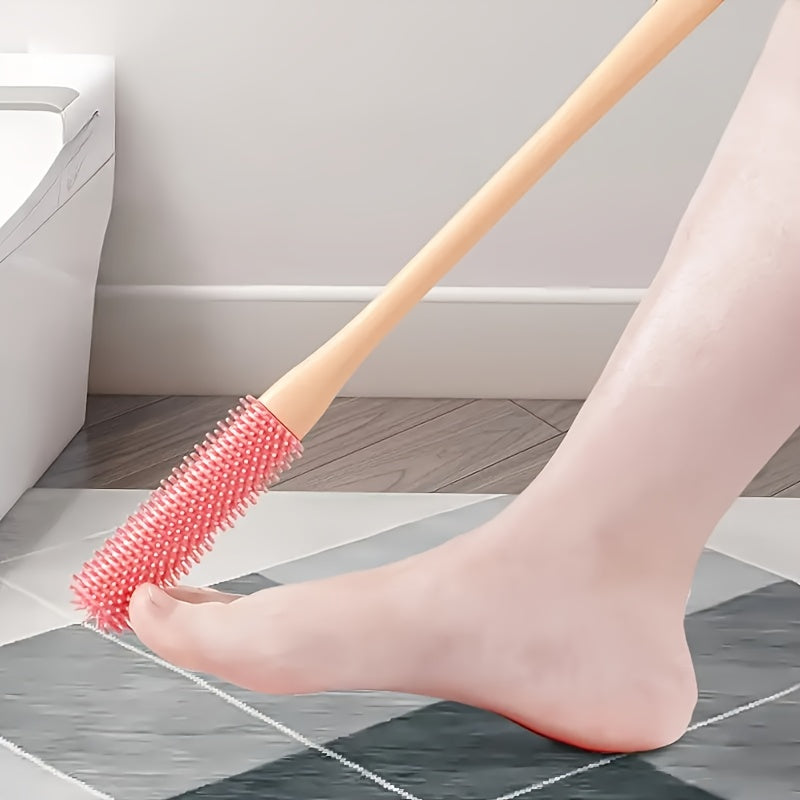 1 pieza de esponja suave de silicona para dedos y pies - Cepillo exfoliante suave y hipoalergénico para piezas muertas de color beige claro, no necesita energía, diseño portátil y viajero para piezas suaves de color beige claro y removido de pies, herram