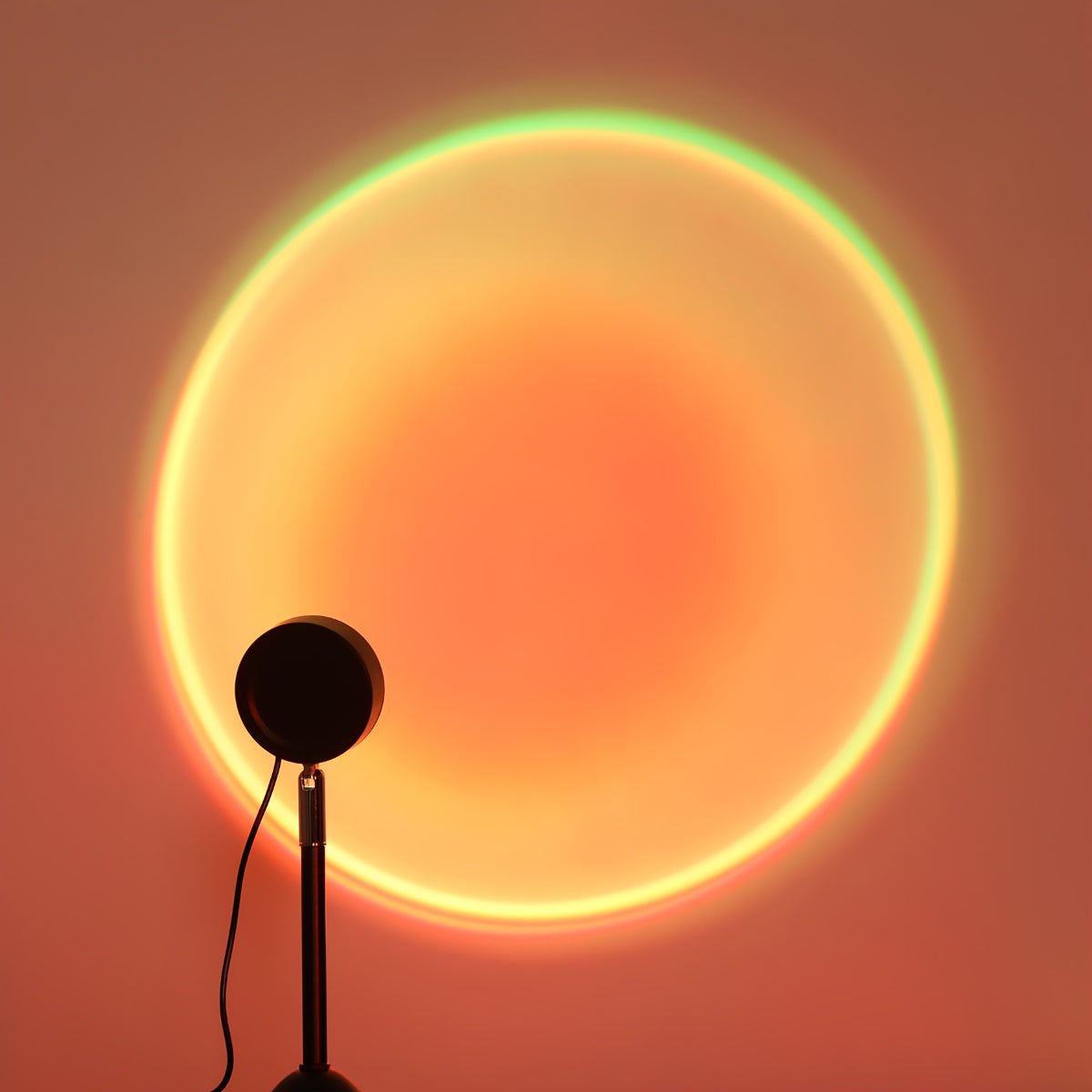 1 pieza de lámpara de proyección creativa de puesta de sol, control remoto, alimentada por USB para conveniencia, fácil cambio de 16 colores de luz, brillo ajustable, iluminación suave y uniforme, ideal para crear un ambiente romántico en dormitorios y s