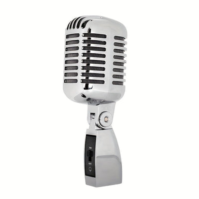 Microfono Vocal Dinámico Retro Clásico AMACEX GM-55 Estilo Vintage para Karaoke y Grabación de Canto