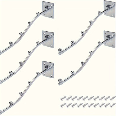 5 piezas de ganchos colgantes de metal contemporáneos para pared con 5 cuentas, incluye tornillos, para exhibir ropa