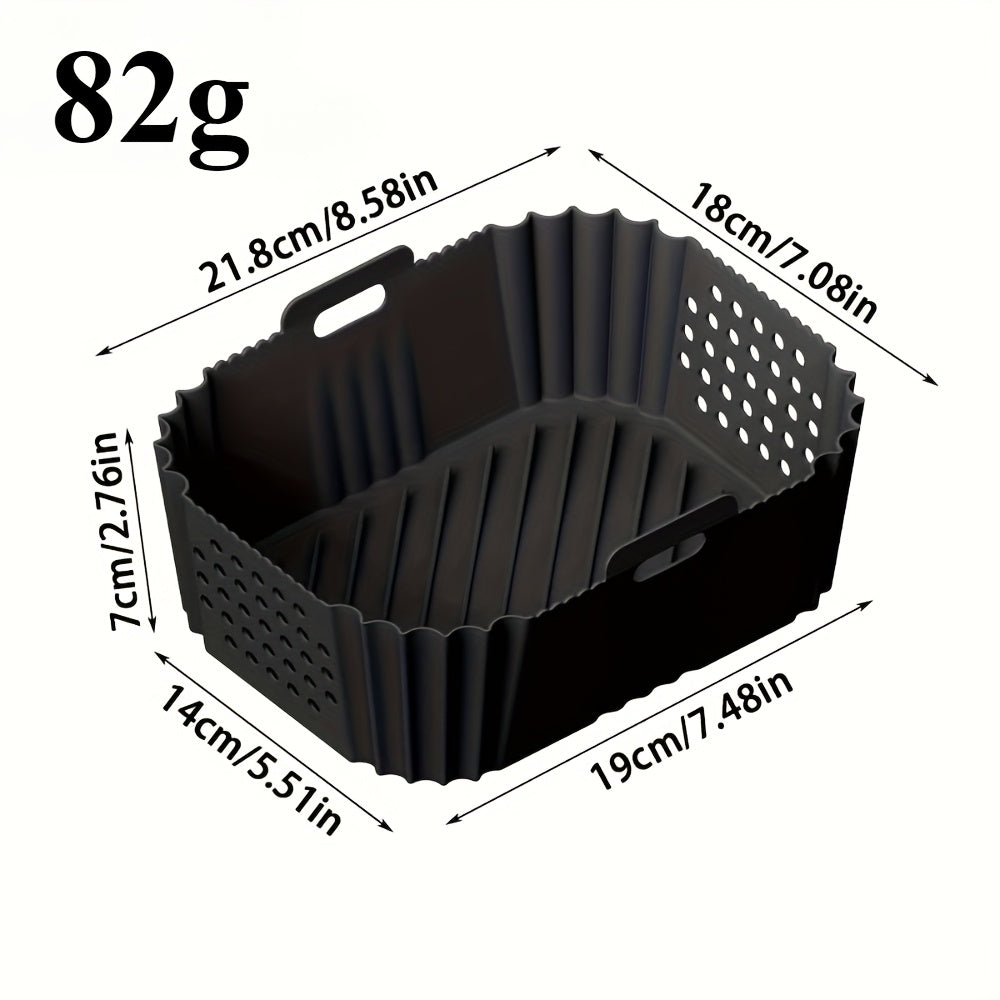 1/2pcs Revestimientos de Silicona para Freidora de Aire Ninja SL401 SL400 Doble Apilamiento XL 2-Cestas Reutilizables de Silicona para Freidora de Aire Antiadherente Bandeja de Horneado para Horno