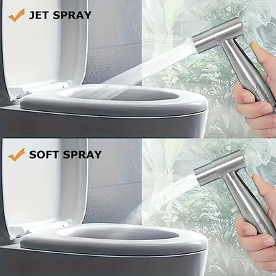 Juego de 3 Piezas de Ducha de Acero Inoxidable con Bidet Portátil y Accesorios para Bañera - Estilo Contemporáneo, Control Divertidor, Montaje en Un Solo Orificio - Mejora la Limpieza y Comodidad del Baño, Accesorios para Baños de RV