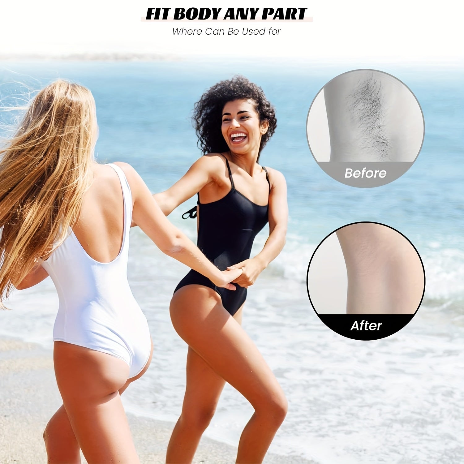 1pc Afeitadora de Vello Corporal Reutilizable - Herramienta Exfoliante Sin Dolor para Espalda, Brazos y Pies - Diseño Ergonómico en Vidrio, No Necesita Electricidad, Opciones Multicolor para Hombres y Mujeres, Recortador de Pelos del Cuerpo, Diseño Compa