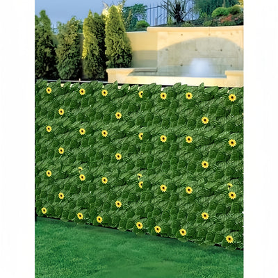 3 rollos de paneles de privacidad con hiedra artificial, largo total 3.0 metros x 100.0 cm, paneles de seto verde artificial para patio, balcón, jardín, interior y exterior - cubierta de cerco resistente y de bajo mantenimiento, paneles de privacidad, fo