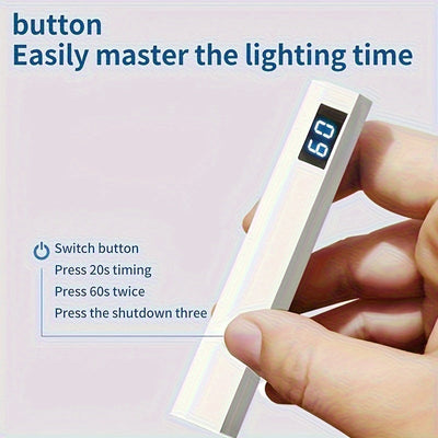 Linterna portátil mini para uñas con pantalla digital, compacta y fácil de llevar, perfecta para manicuras en casa. Regalo ideal durante 5 días festivos importantes: Navidad, Halloween, Pascua, San Valentín y Acción de Gracias