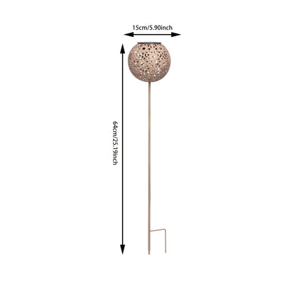 1pc Lámpara de proyección de flores huecas con enchufe de metal solar para suelo, adecuada para jardín, patio, césped, camino, balcón, estanque, decoración navideña, regalos para amigos.