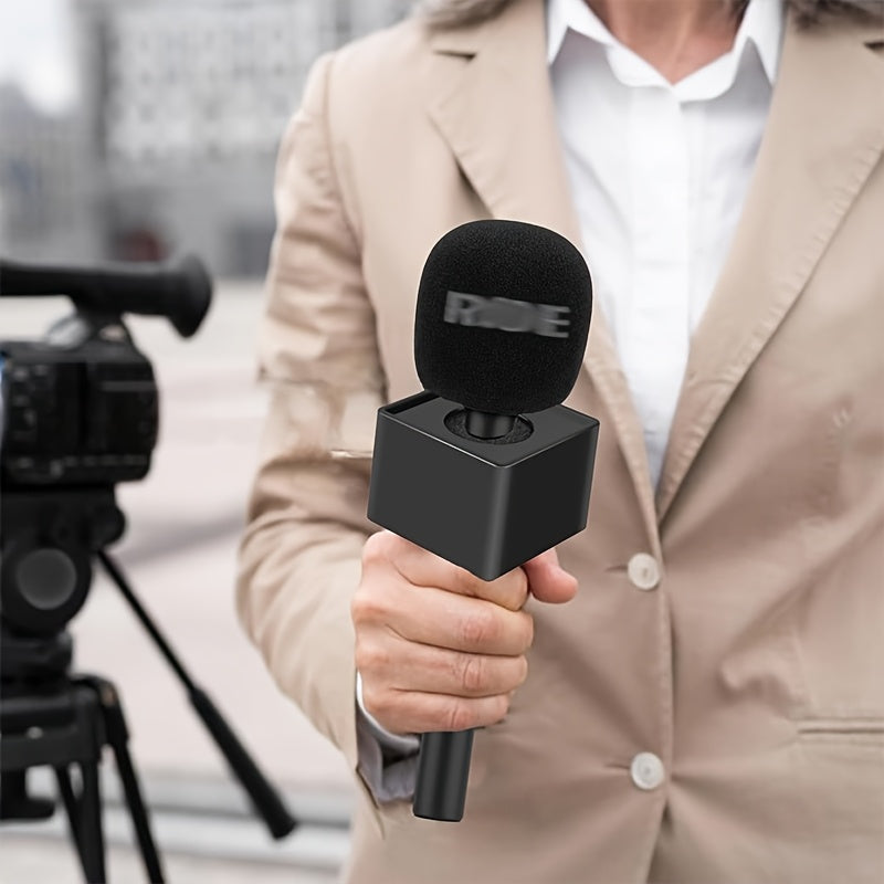 Adaptador de Micrófono Portátil DJI con Protector Antiviento para Entrevistas, Adaptador Portátil para Microphone Rode Interview Go, Filtro Pop de Esponja para Micrófono, Cubierta de Espuma para Micrófono y Soporte Portátil para Vlogging, Entrevistas, Po