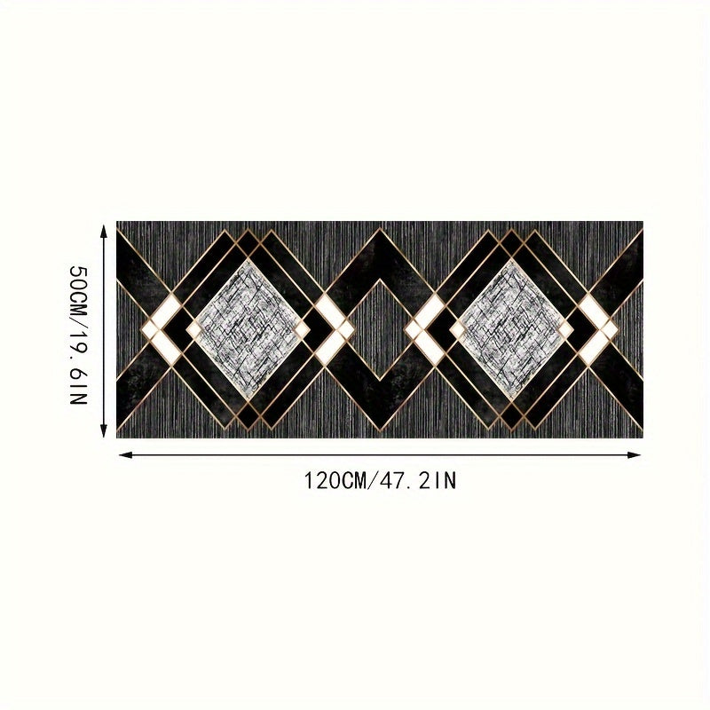 Alfombra larga bohemia vintage, suave, lavable a máquina, forma rectangular, 100% poliéster, para interior y exterior, pasillo, cocina, lavandería, decoración de dormitorio, 1 unidad