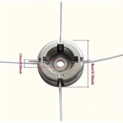 Conjunto de 21 piezas con 1 cabezal de corte de aluminio y 20 cables de acero de repuesto, incluyendo cubierta protectora profesional de aleación de aluminio y cabeza de hierba con cuerda de acero, muy adecuado para uso en jardinería