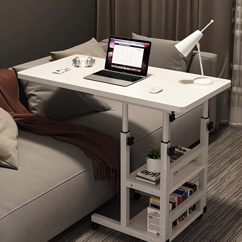 Mesa Plegable Ajustable y Ergonómica, Ligera de Materiales No Maderables, Adecuada para Oficina en Casa, Dormitorio, Residencia Universitaria, Sin Necesidad de Energía Eléctrica, Función Deslizante