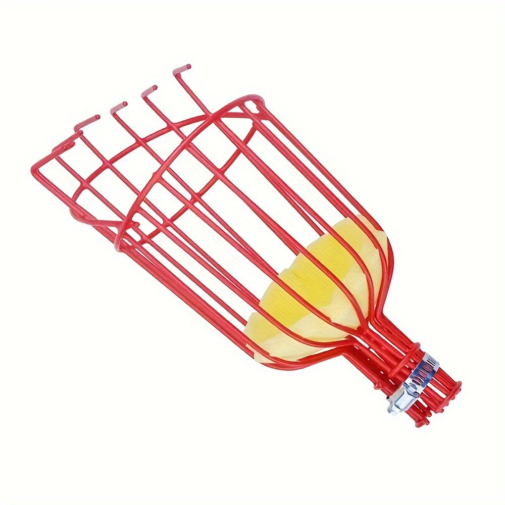 Herramienta Recogedora de Frutas Versátil con Cesta - Ideal para Manzanas, Naranjas, Aguacates, Bellotas, Limones, Peras y Mangos - Construcción Duradera de Metal