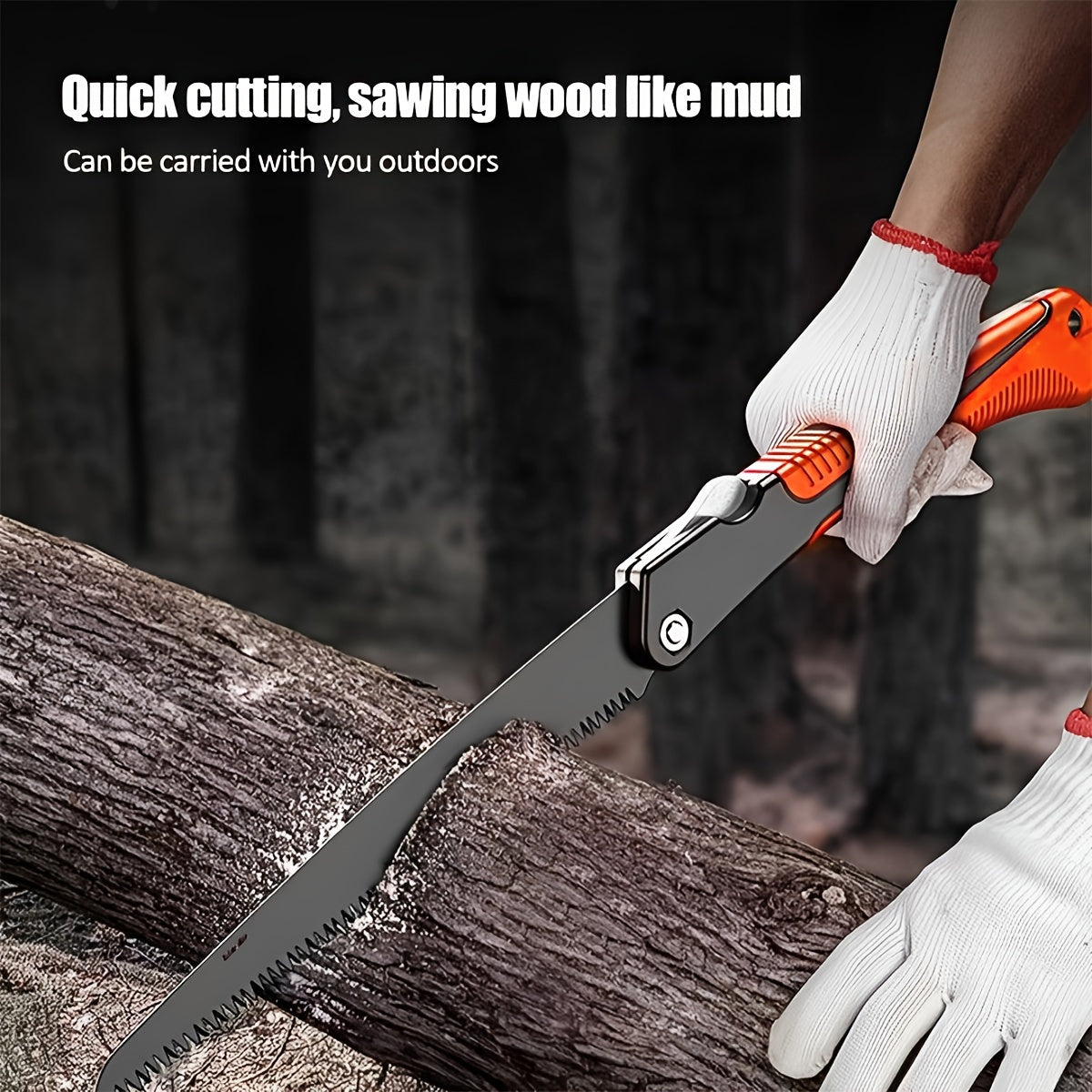 Sierra Plegable Multifuncional: Una Sierra Manual Rápida para Madera, Bambú, Tubos de Plástico, Podar Árboles Frutales, Reparaciones del Hogar, Carpintería y Corte de Metales