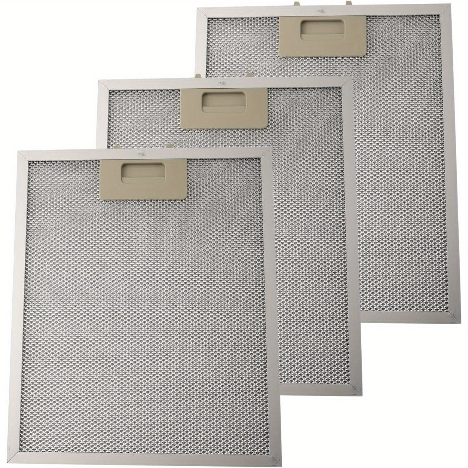 Tres pantallas de filtro para extractor de humos de 320 mm x 260 mm x 9 mm.