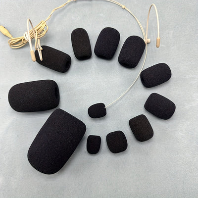 Micrófono Esponja Mi Cabeza Multi-tamaño Auricular Micrófono Esponja Micrófono Protección de Vida Accesorios Cubierta a prueba de viento Eid Al-Adha Mubarak
