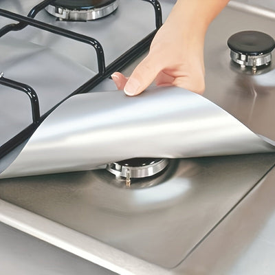 Juego de 8 piezas de protectores para estufas de gas, cubiertas para quemadores de horno y cocina, protectores antiadherentes para estufas de gas