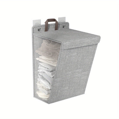 Canasta plegable para ropa sucia, 1 unidad, organizador de ropa para colgar en pared, ideal para baño, dormitorio, sala de estar, organización del hogar