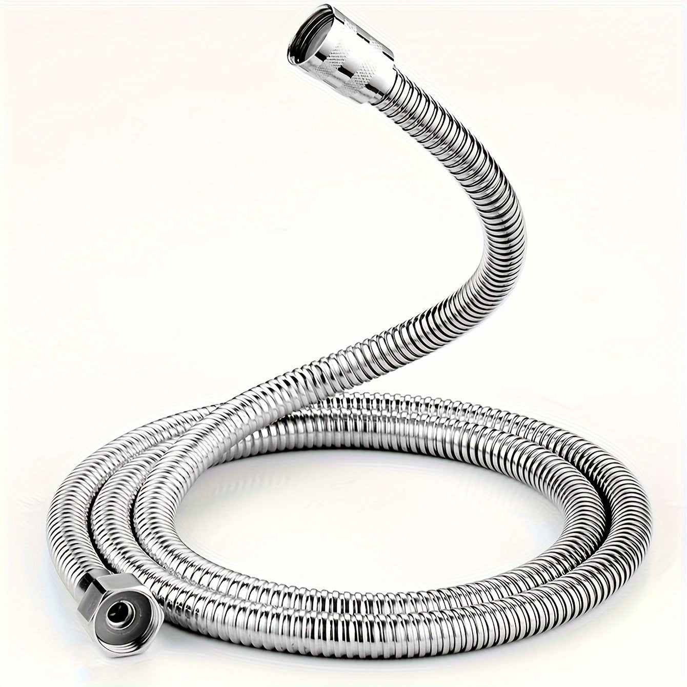 Manguera de ducha de acero inoxidable FlexiShower 1.2m/1.5m/2m/3m, extensión de tubería de cabeza de ducha anti-encorvadura cromada con accesorios de latón y junta de silicona, no necesita electricidad, ajuste universal para bañera y ducha