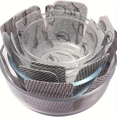 Conjunto de 3 Protectores Duraderos para Ollas y Sartenes de Plástico - Separadores Antideslizantes para Prevenir Arañazos y Daños al Apilar, Adecuados para Ollas con Fondo Plano, Fáciles de Limpiar y Recortar para un Ajuste Perfecto