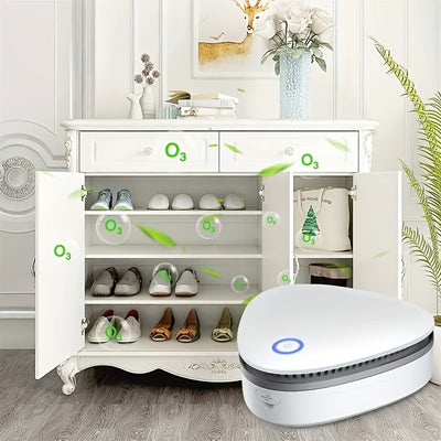 Purificador de ozono portátil mini, 20mg/h, recargable por USB con batería de litio de 1800mAh incorporada, para hogar, coche, refrigerador, armario de zapatos, bolsa de caza - Material de plástico