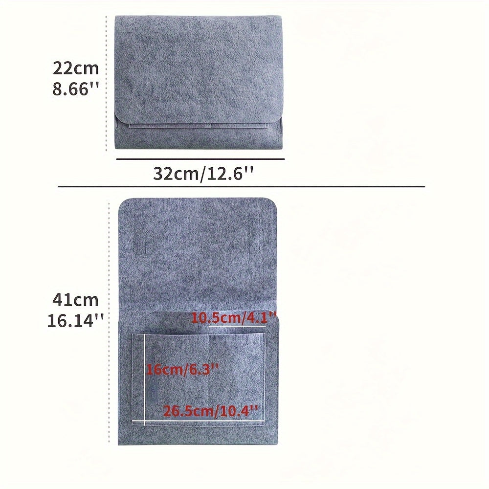 1pc Bolsa De Almacenamiento Colgante De Cabecera, Bolsa De Almacenamiento De Tejidos De Control Remoto De Teléfono Móvil, Bolsa Colgante De Almacenamiento De Libros De Cabecera, Bolsa De Almacenamiento De Artículos Diversos, Artículos Del Hogar, Accesori