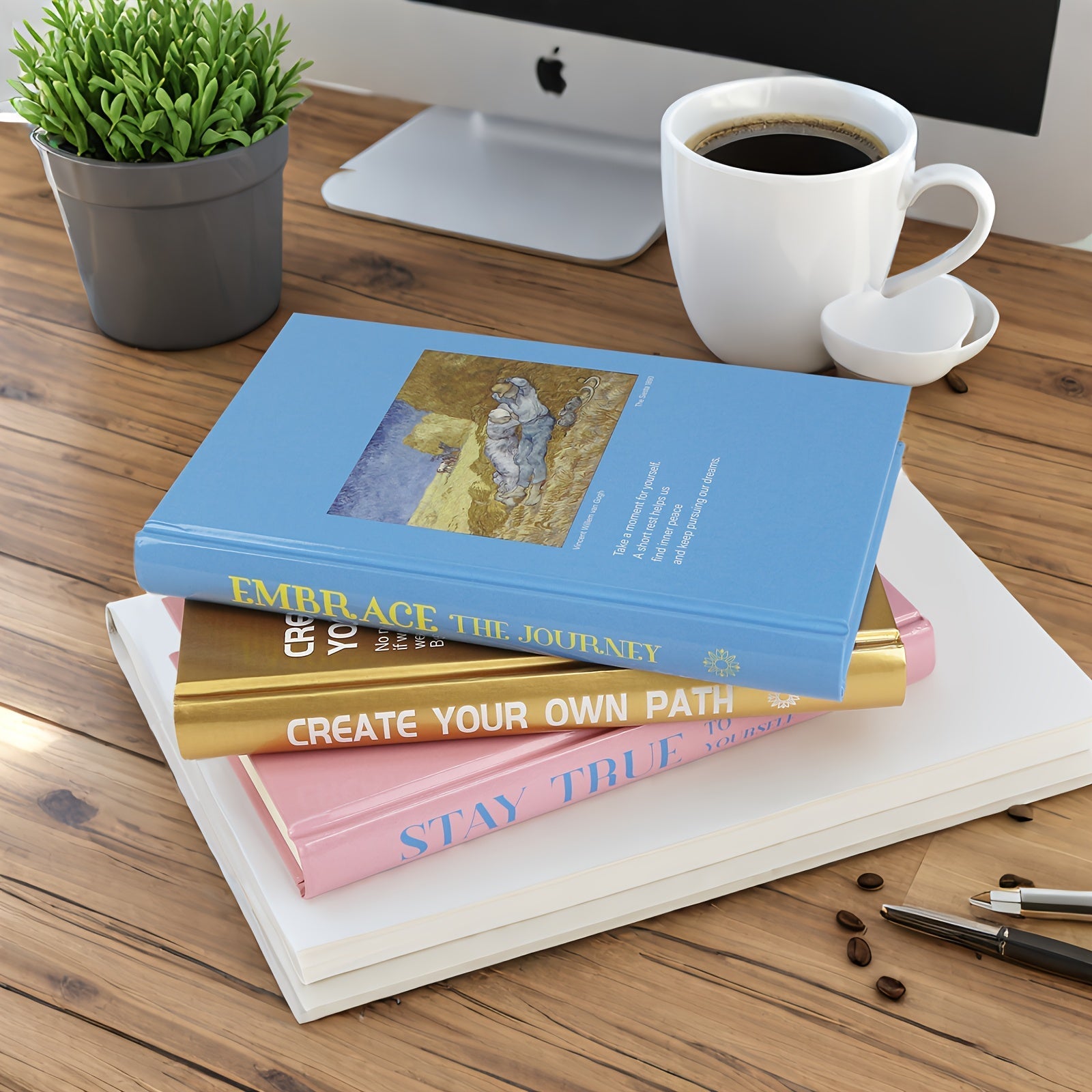 Conjunto de 3 libros decorativos Art Deco, libros de imitación inspiradores, material de papel, decoración de escritorio para el hogar y la oficina, sujetalibros para la decoración de la sala de estar, la cafetería y el comedor.