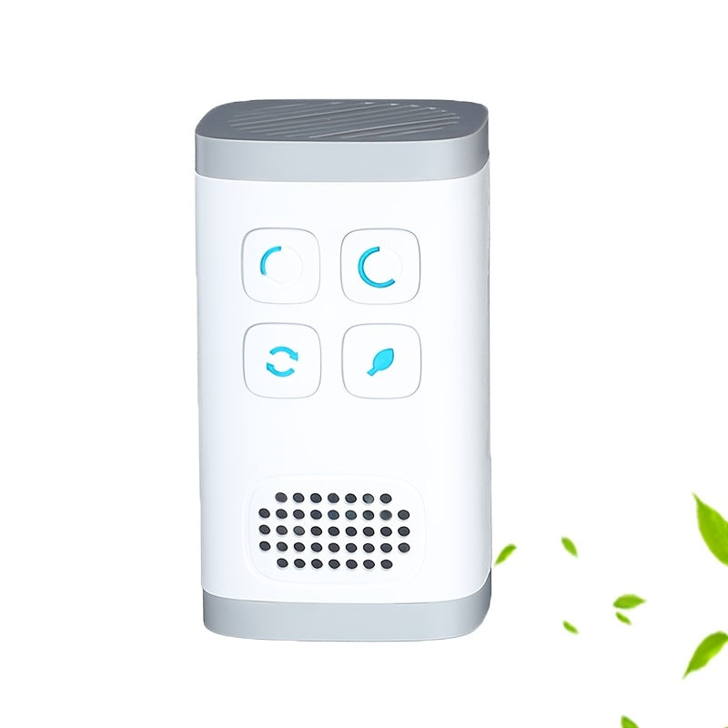 1pc Mini Purificador de Aire de Doble Función, Desodorizador Portátil para Olores de Humo y Mascotas, Material ABS, 110V-240V, Enchufe EE. UU., para Dormitorio, Baño, Cocina Refrescante