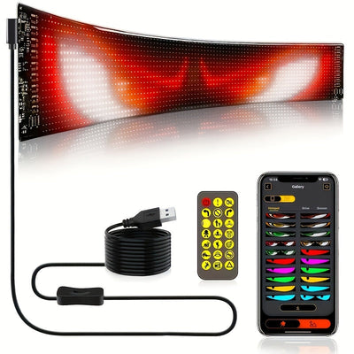 Pantalla de luz suave de píxeles LED inteligente, pantalla LED programable Luz nocturna inteligente, control por aplicación, animación de patrones de texto DIY, puede ser montada en la pared o usarse sobre el escritorio, es decoración para el hogar, crea